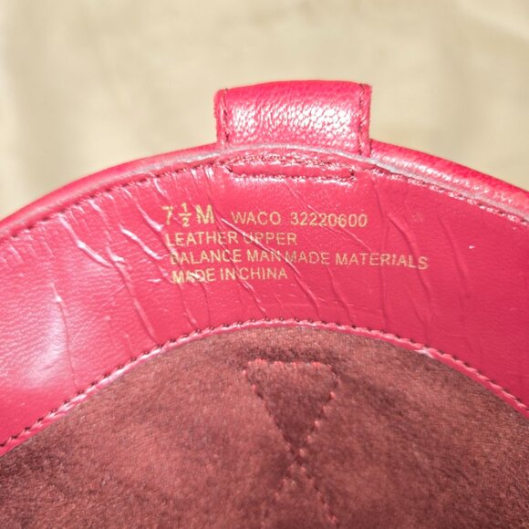 FRANCO SARTO ANKLE COWBOY BOOTS IN RED SIZE WOMEN'S US 7.5 - Picture 6 of 10